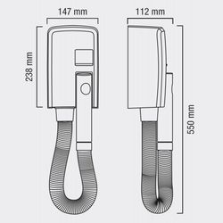 Настенный фен Valera Hotello - 1200Вт (832.01/T)