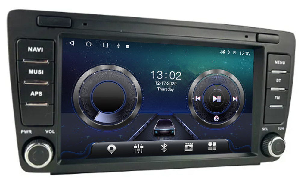 Магнитола для Skoda Octavia A5 2004-2013, Yeti 2009-2018 (Swing/Bolero) - Carmedia MKD-8307-S10 Android 12, ТОП процессор, 4Гб+64Гб, CarPlay, SIM-слот