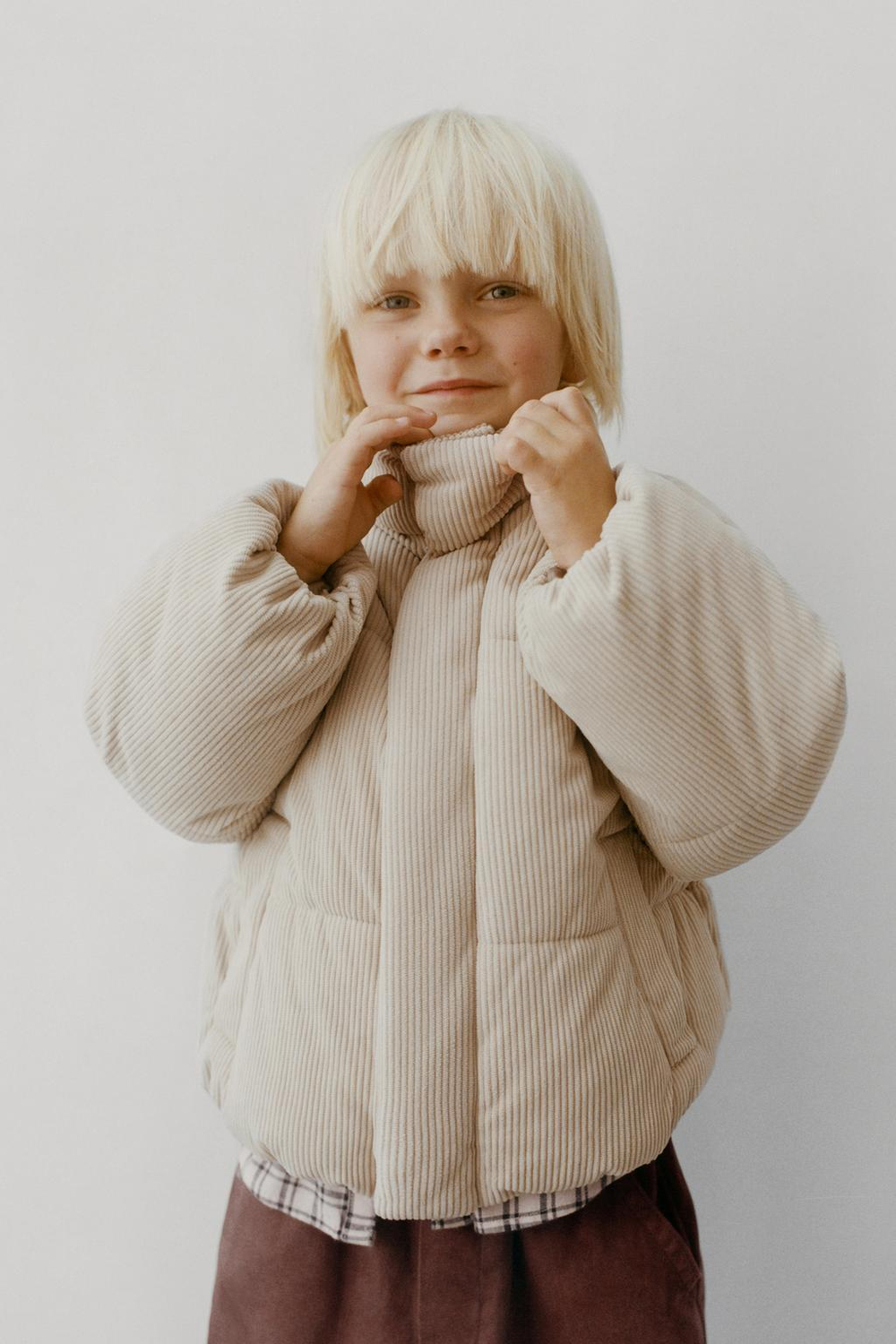 ZARA ВЕЛЬВЕТОВАЯ КУРТКА, БЕЖЕВЫЙ