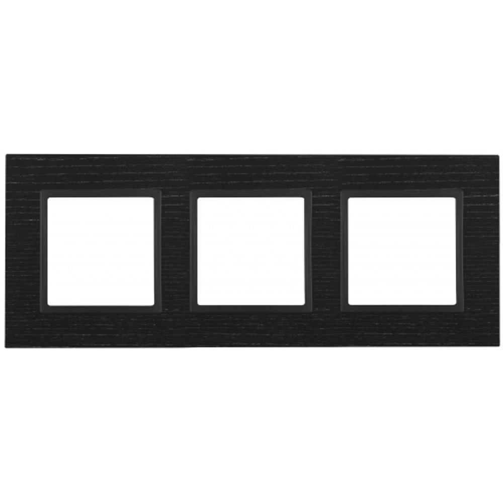 14-5303-05 ЭРА Рамка на 3 поста, дерево, Эра Elegance, чёрн.дерево+антр