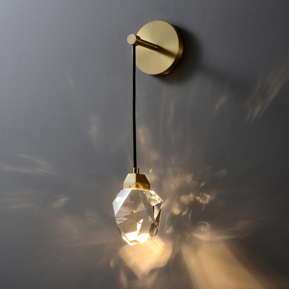 Настенный светильник 9701W brass/clear