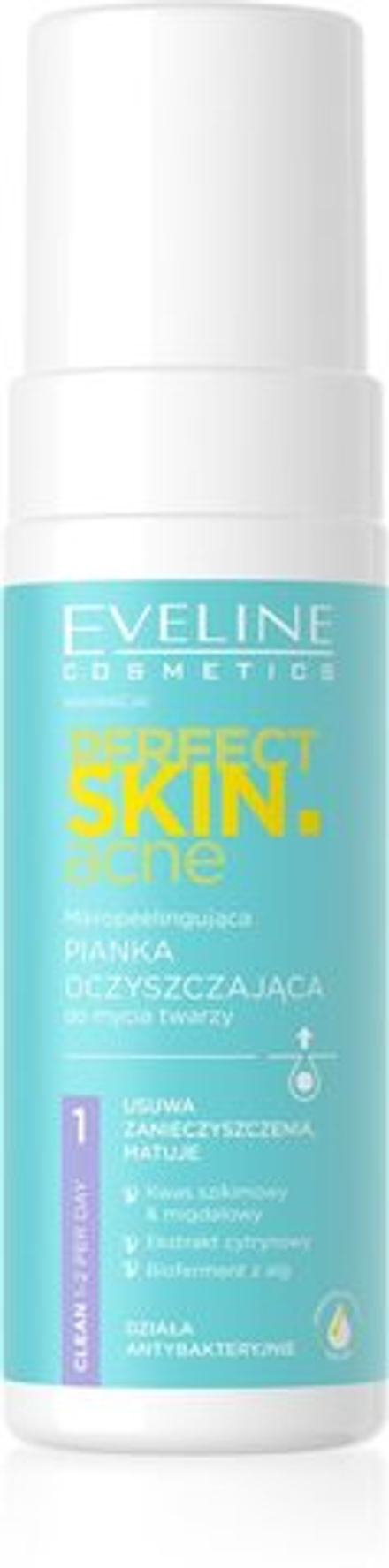 Eveline Cosmetics Perfect Skin .acne - пенка для глубокого очищения проблемной кожи /   150  ml  / GTIN 5903416039693