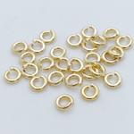 Колечки соединительные, цвет золото, размер 5 мм, толщина 1 мм, цена за 3 грамма (около 25 шт)