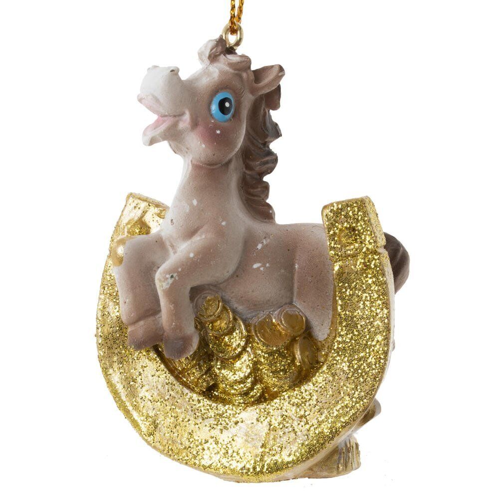 GAEM Фигурка декоративная подвесная "Лошадка", L5 W3 H7,5 см, 6в.