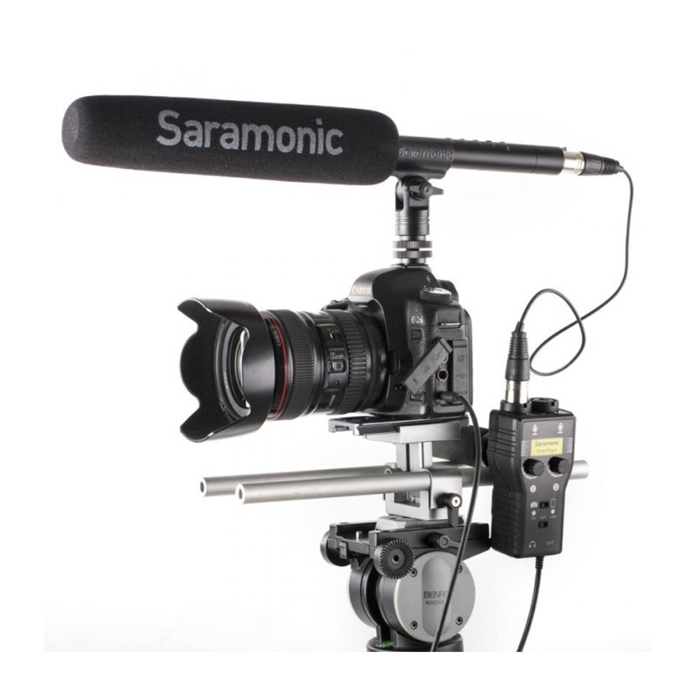 Адаптер Saramonic SmartRig+ для микрофона с выходом 3,5 мм (2 входа XLR, 2 входа 1/4", 2 входа 3,5 мм)