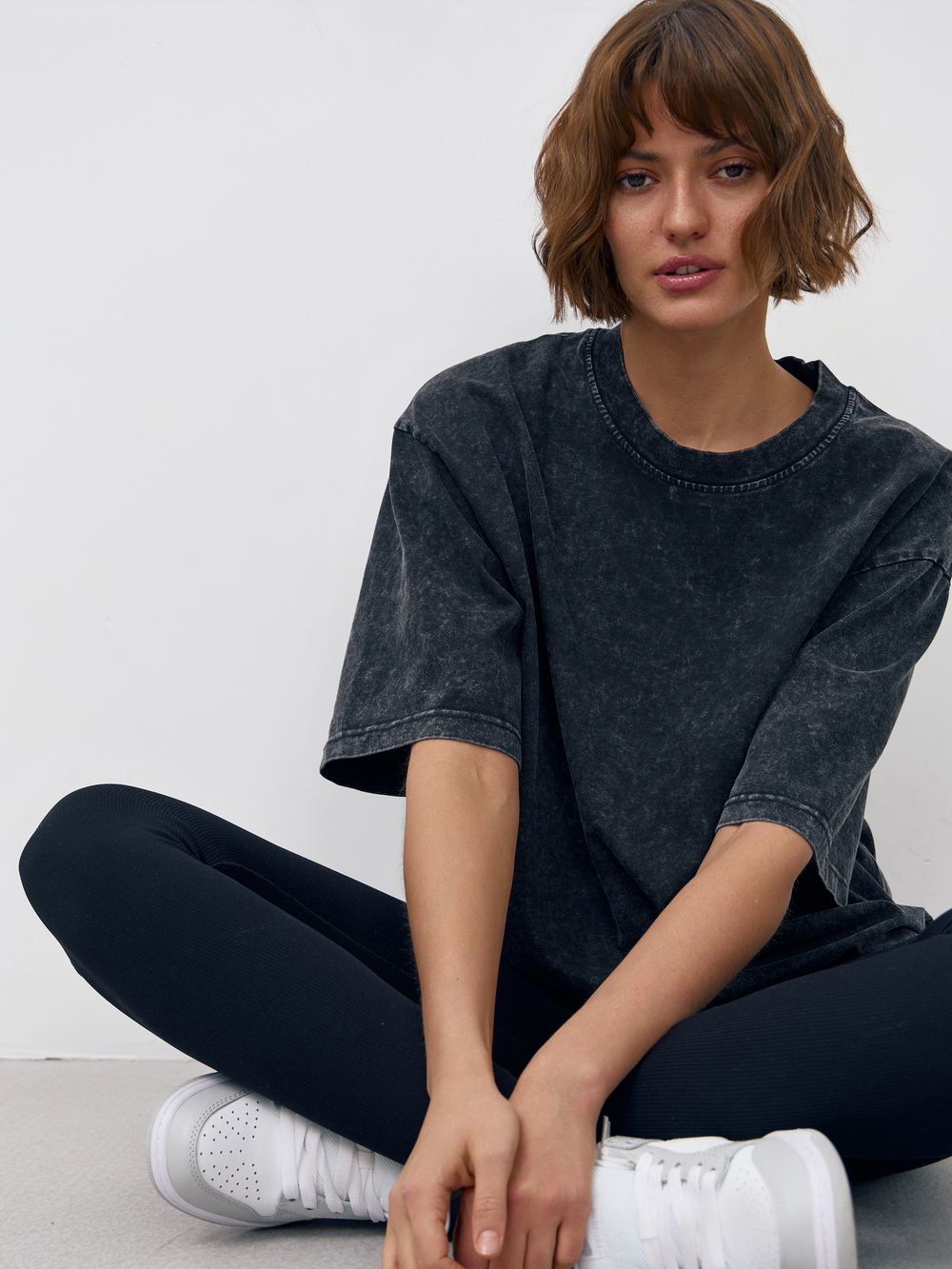 Футболка garment dyed (черный)