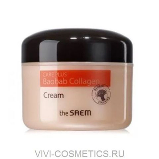 Крем для лица с баобабом и коллагеном THE SAEM Care Plus Baobab Collagen Cream 100 мл