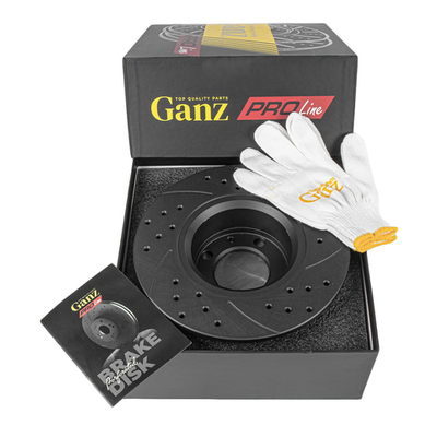 Диск тормозной передний перфорированный PRO-Line с покрытием ВАЗ 2101-07 (компл.2 шт) GANZ GIJ10119S