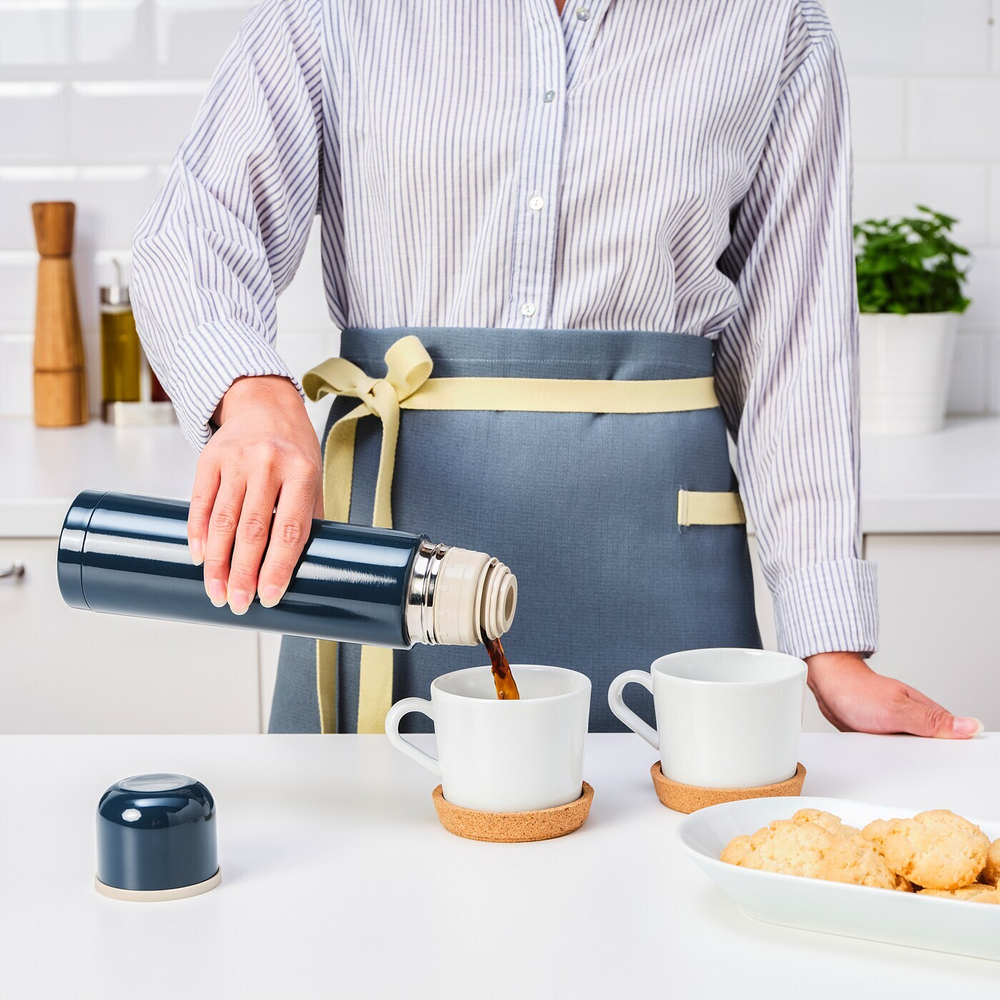 Термос IKEA HALSA (ХЭЛСА), Сталь, Синий, 0,5 л