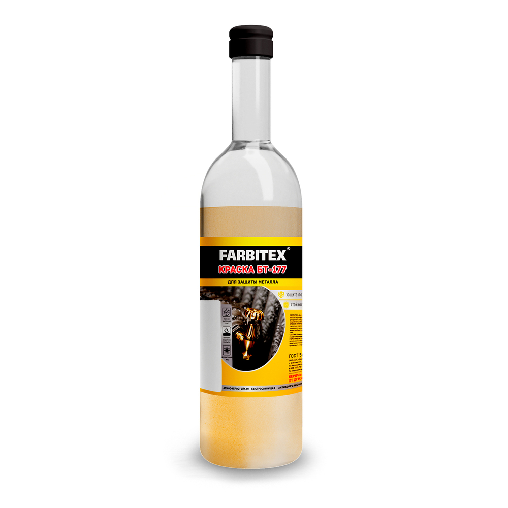 Краска БТ-177 Золото (0,5л) FARBITEX