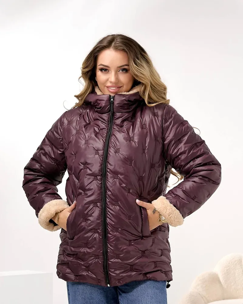 Куртка с мехом УК-4431-3 Фабрика Моды