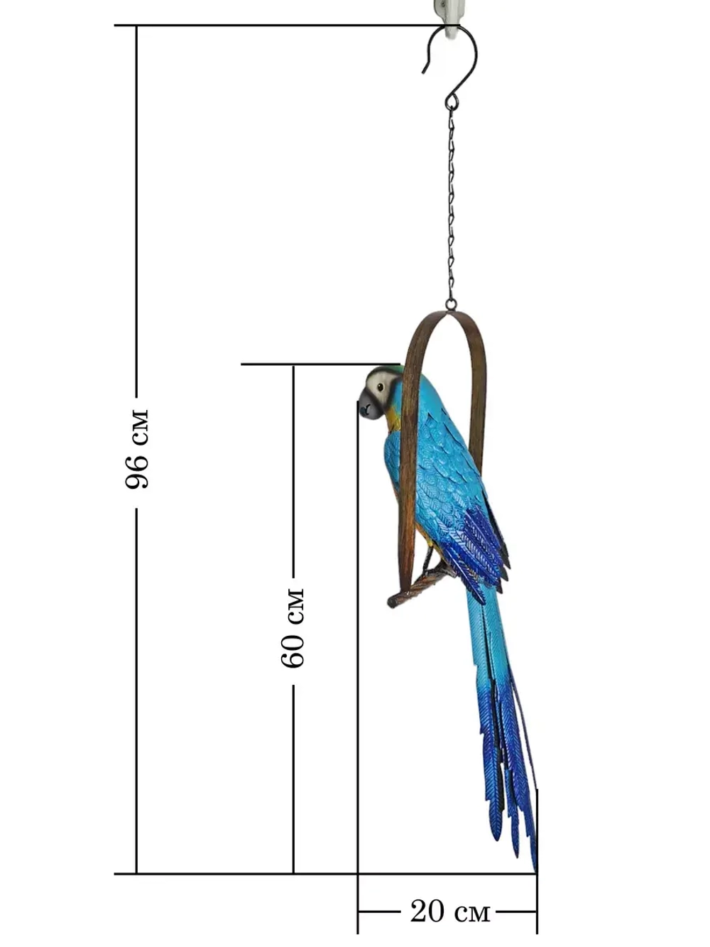 Декор на стену для интерьера "Попугай" 60 см