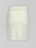 Костюм 6188 плюшевый из кардигана и юбки с золотыми пуговицами