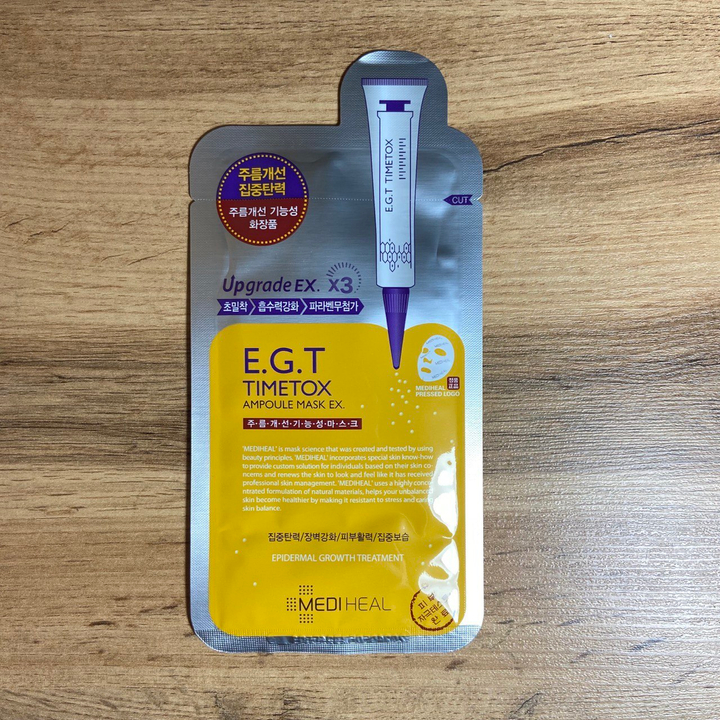 Маска для лица MediHeal E.G.T. Timetox Ampoule Mask тканевая ампульная антивозрастная 25 мл