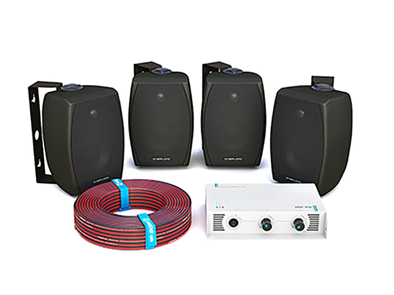 CVGAUDIO STUDYSET-W4BL - комплект звукового оборудования и коммутации для систем трансляции фоновой музыки