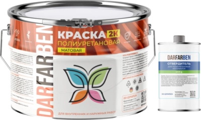 Краска Полиуретановая Двухкомпонентная 2.5 кг