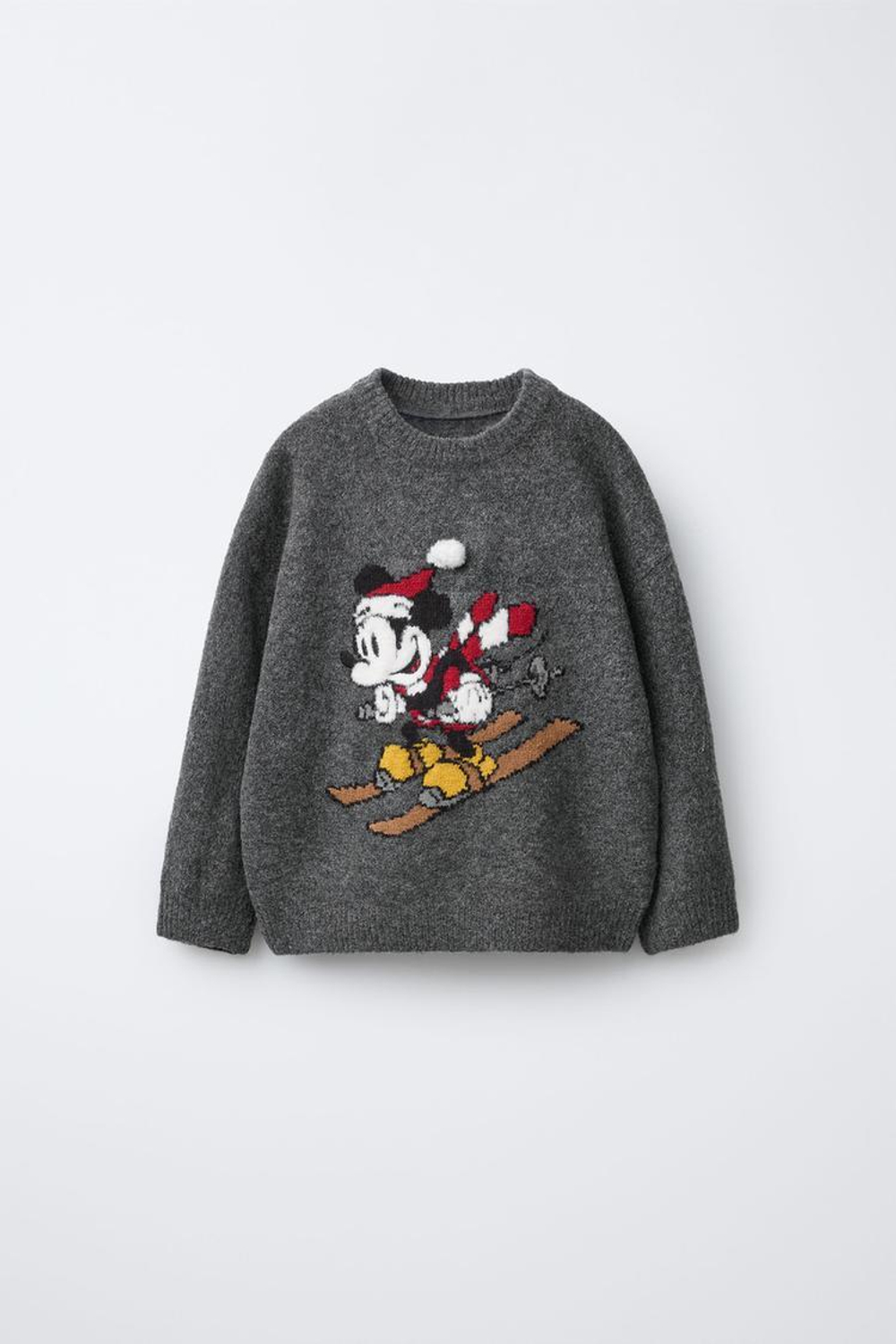 ZARA ДЖЕМПЕР ВЯЗАНЫЙ MICKEY MOUSE © DISNEY, АНТРАЦИТОВО-СЕРЫЙ