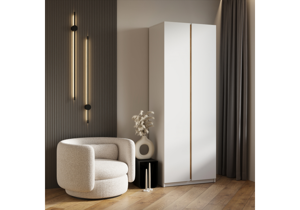 Шкаф WoodVille Кассий 80 2-х ств белый