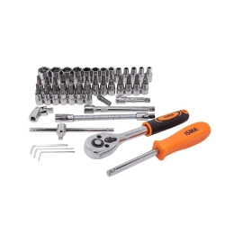 Набор инструмента 46пр. 1/4''(6-гран.)(4-14мм) ISMA ISMA-2462-5 EURO