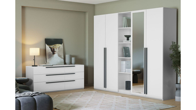 Спальня Лорена Пакс-1 Белый Фасадный 0101 360*50*210 см, Белый   Фиеста