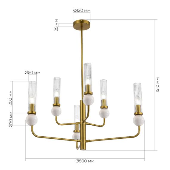 Подвесная люстра ST Luce Medea SL1244.303.06
