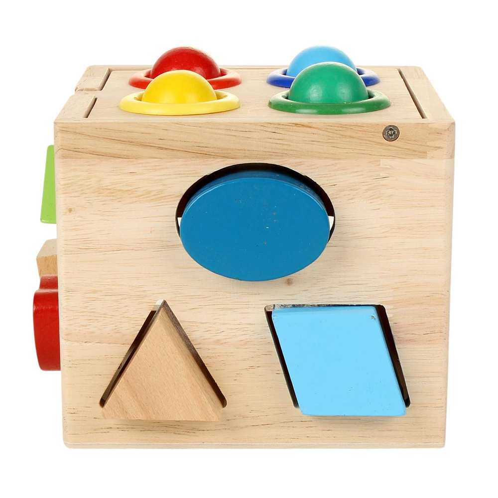 Развивающая игрушка Куб сортер деревянный, коробка C-41662