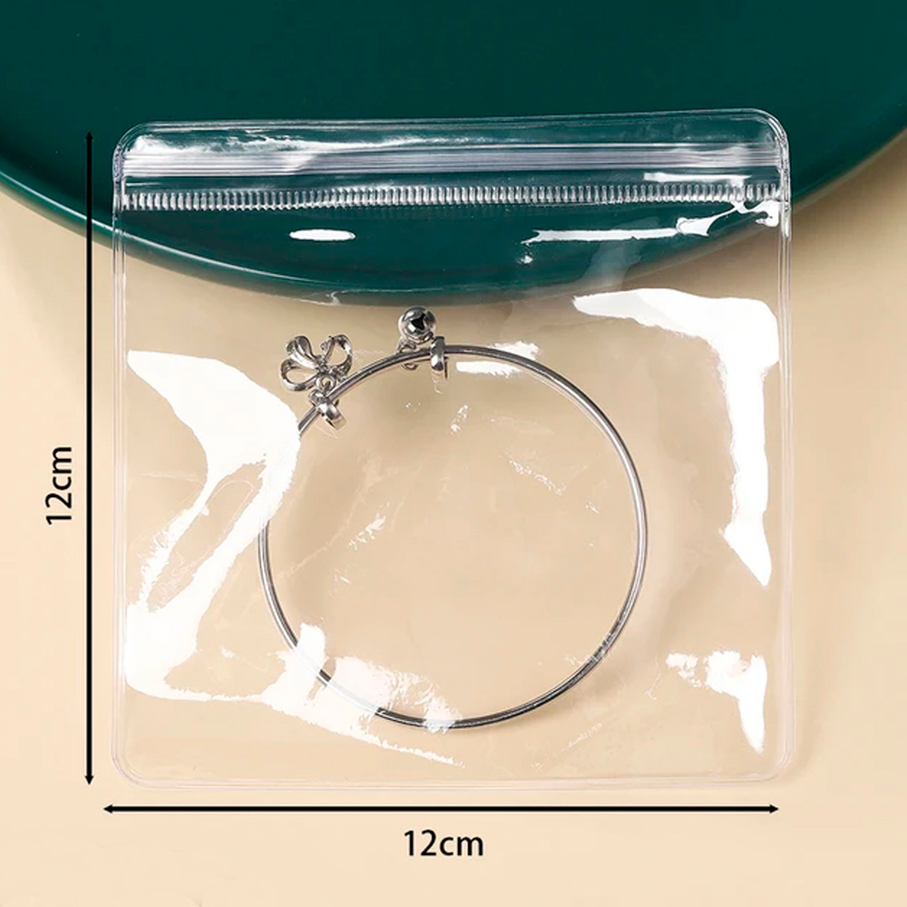 Пакеты кристально-прозрачные пластиковые из ПВХ и замком Zip Lock для упаковки 12х12 см