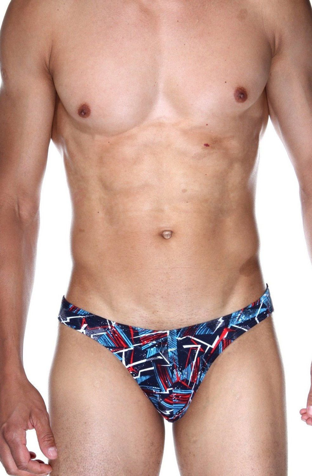 Темно-синие слипы с принтом (Размер: S) (Цвет: темно-синий)