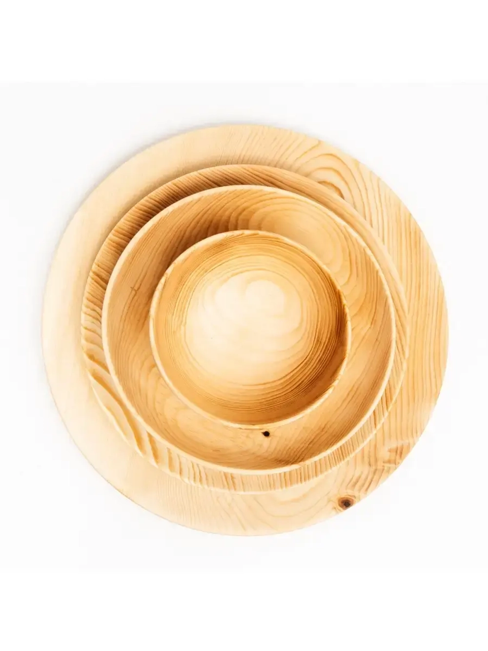 Набор деревянных тарелок+блюдо из кедра