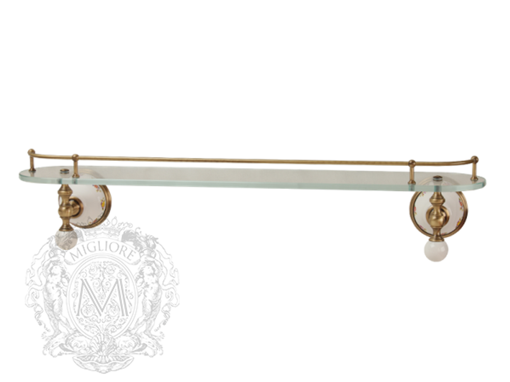 Полка с галереей 60см. Migliore Provance ML.PRO-60.520 керамика с декором