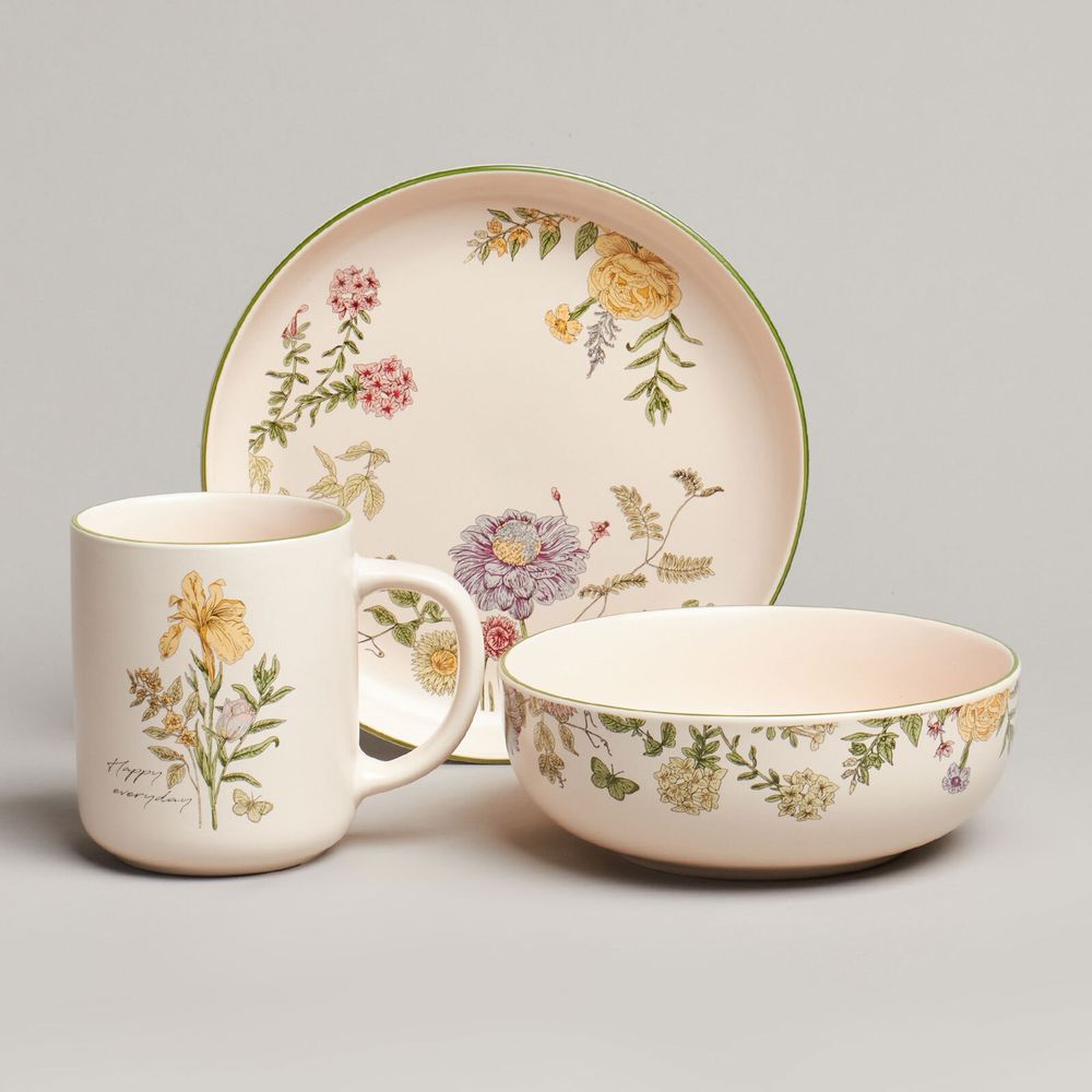 НАБОР ПОСУДЫ LEFARD "SPRING FLOWERS" 3 ПРЕДМЕТА (КОР=8НАБ)