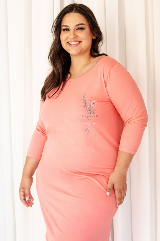 Яркая сорочка plus size 25W Ashley