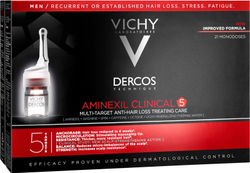 Vichy Dercos Aminexil Clinical 5 - точечный уход против выпадения волос для мужчин /  21 x 6  ml  / GTIN 3337875522748