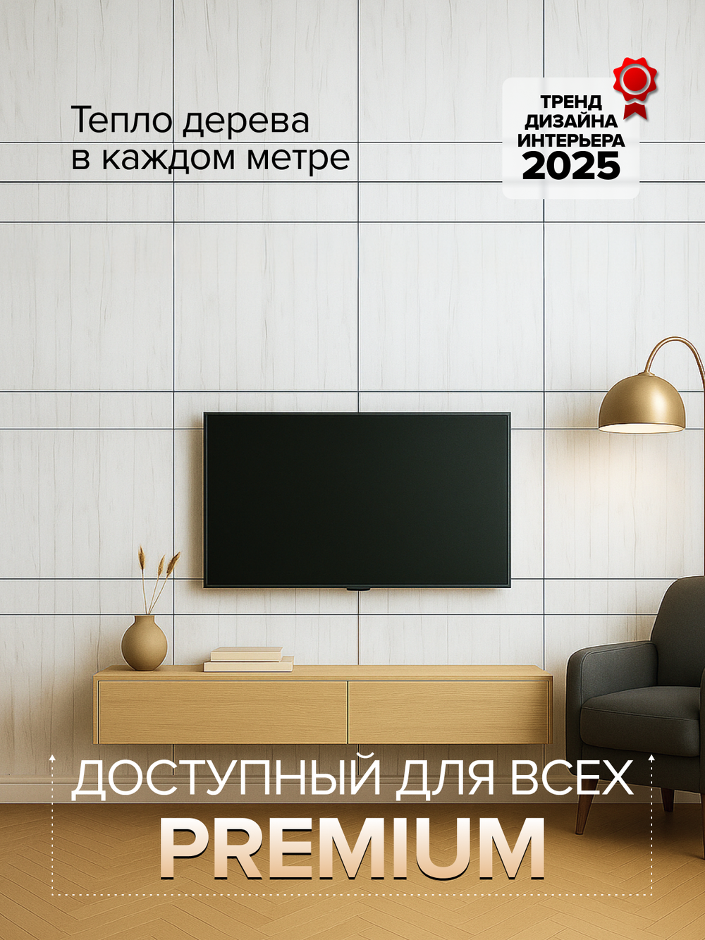 Декоративные панели для стен Белый дуб
