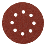 Круг абразивный на ворсовой подложке под "липучку", перфорированный, P 40, 125 мм, 1 шт Matrix