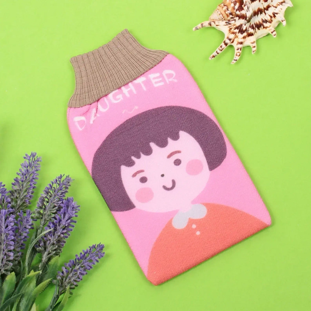 Мочалка - варежка массажная «Premium - МОЯ СЕМЬЯ», доченька, 24,5*15,5см (ZIPпакет)