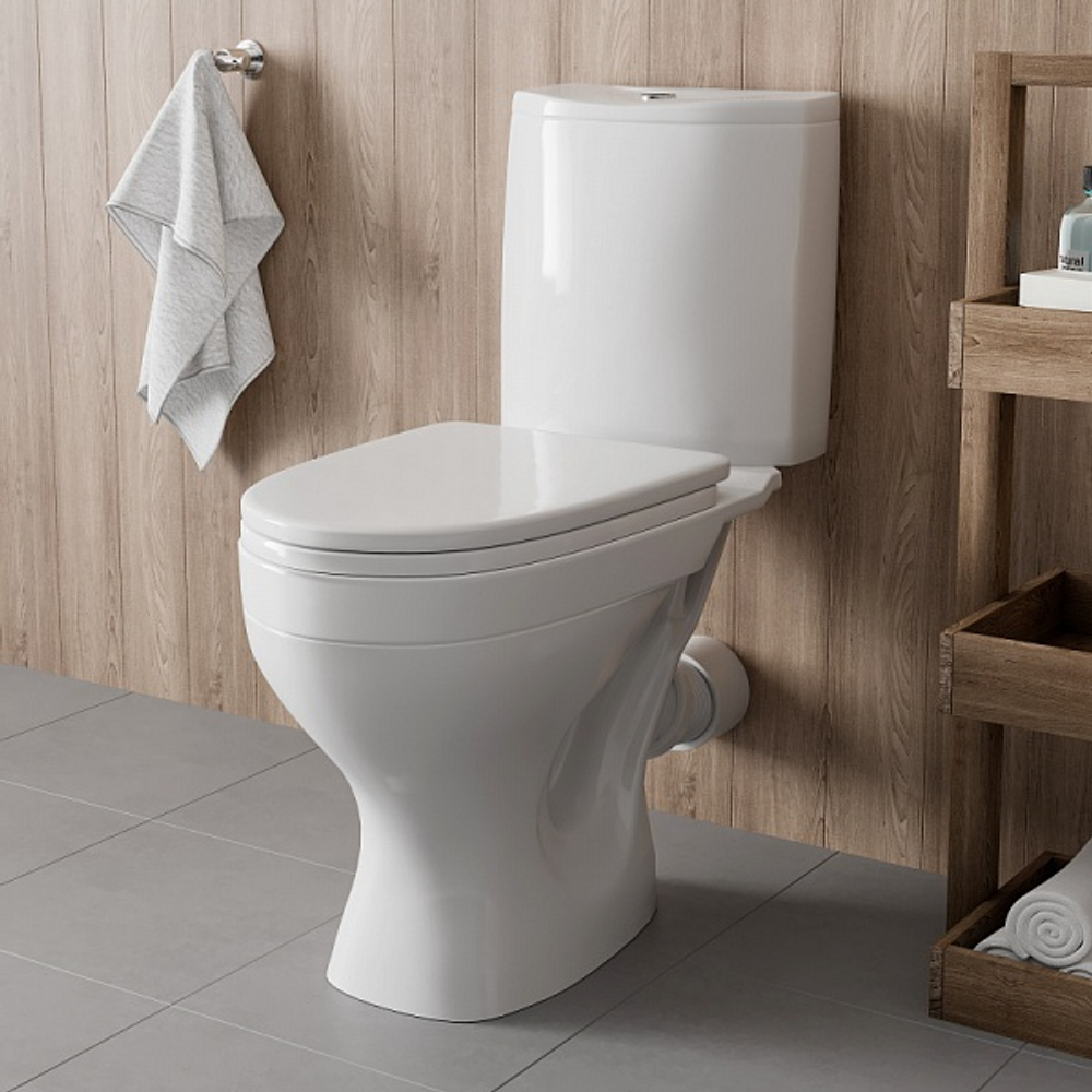 УНИТАЗ КОМПАКТ СИГМА HOME DE LUXE C 1 УРОВНЕВОЙ АРМАТУРОЙ,СИДЕНЬЕМ И БОЛТАМИ КРЕПЛЕНИЯ