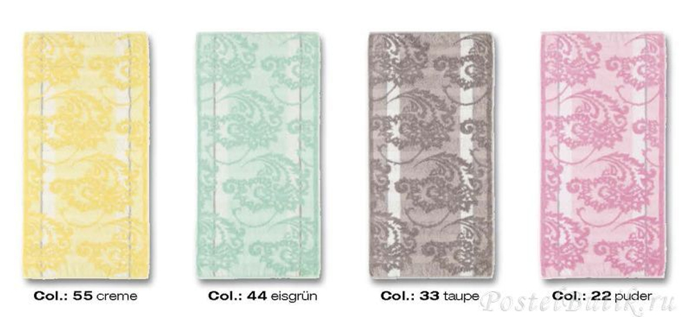 Махровое полотенце Noblesse 1060 Perlmutt Ornament от Cawo Германия