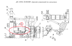 ДС-1856 21.00.000 Установка сушильного барабана
