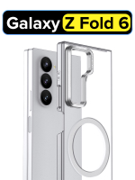 Чехол на заднюю крышку Samsung Galaxy Z Fold 6 WLONS Spirit Shield прозрачный, с MagSafe и металлической подставкой в блоке камеры
