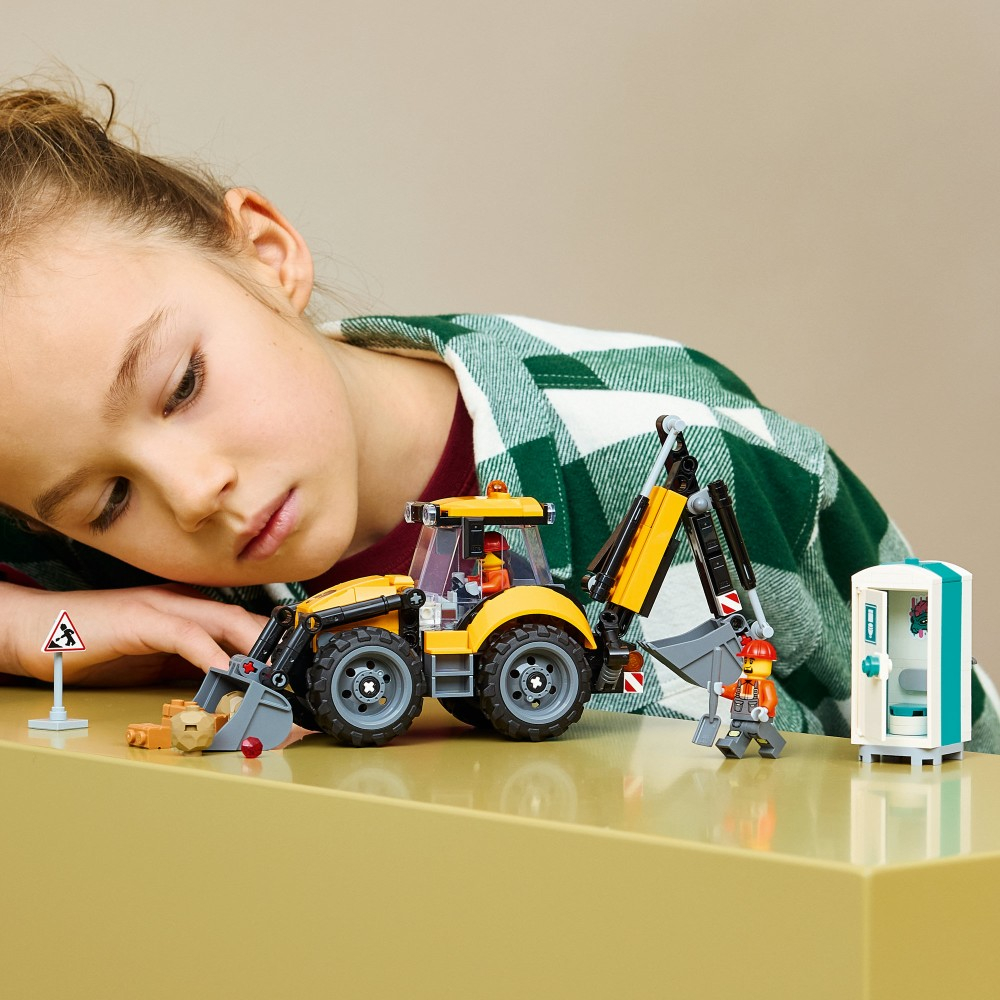 Конструктор LEGO City 60480 Жёлтый экскаватор-погрузчик — фото 11