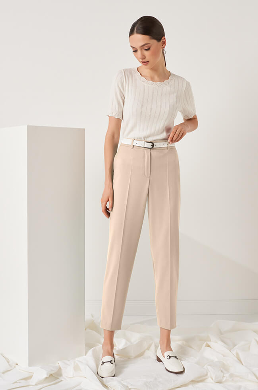 3959 Брюки женские (кремовый)