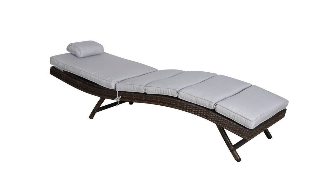 "Лиссабон" шезлонг из искусственного ротанга, цвет коричневый