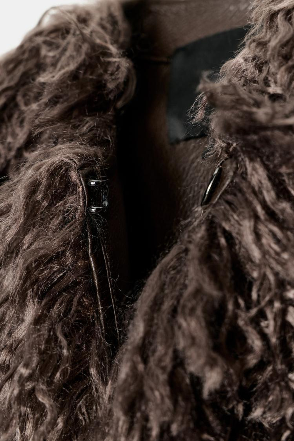 ZARA ИЗ ИСКУССТВЕННОГО МЕХА — ZW COLLECTION, СЕРОВАТО-КОРИЧНЕВЫЙ