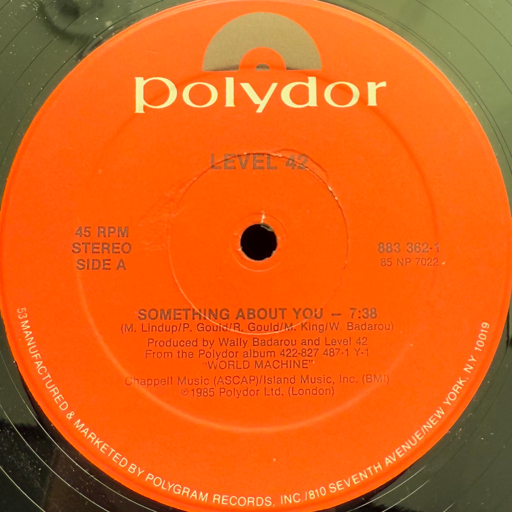 Level 42 ‎– Something About You (США 1986г.) 12", 45 RPM