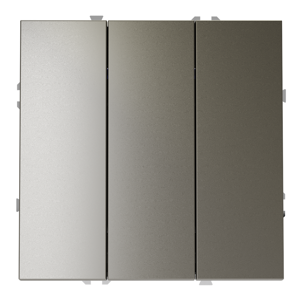 Выключатель встраиваемый трехклавишный 10А, (шелк) Voltum S70 VLS030104