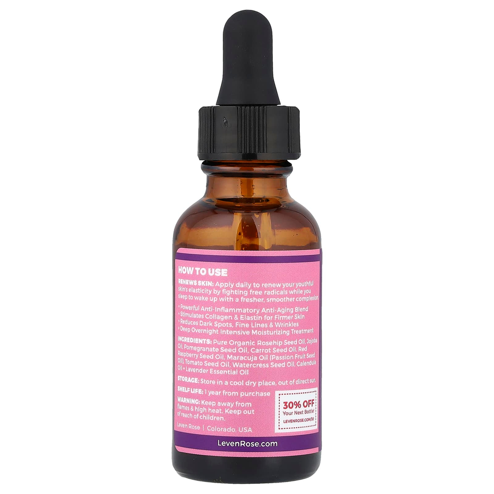 Leven Rose, Ночная сыворотка с шиповником, 30 мл (1 жидк. Унция)
