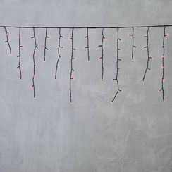 Светодиодная бахрома 3,1*0,5 м., 150 красных LED ламп, черный провод ПВХ, LTC (PIL150-11-2R)