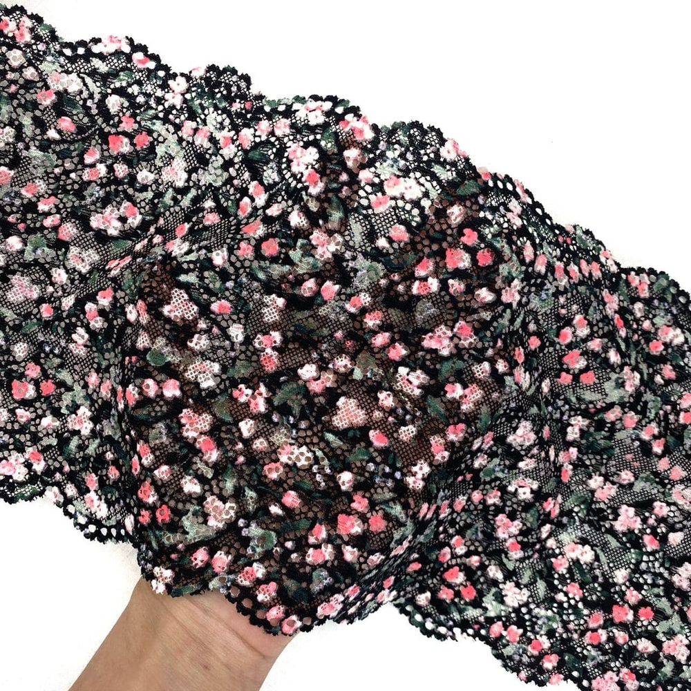 Кружево эластичное цветное 16 см