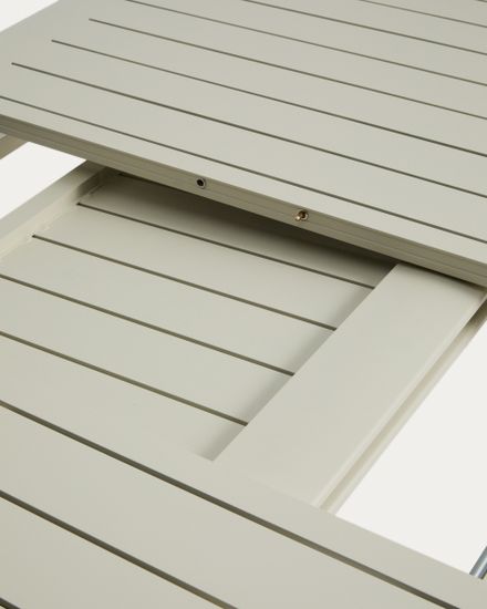 Раздвижной уличный стол Brela из алюминия цвета экрю 205(287) x 100 см